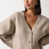 Clothing Pretty Lavish | Makai Oversized Cardigan Beige