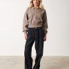 Clothing Pretty Lavish | Cruz Cropped Jumper Brown