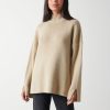 Clothing Pretty Lavish | Amory Grown Neck Knit Jumper Beige