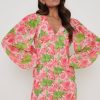 Clothing Pretty Lavish | Naya Chiffon Mini Dress Patchwork Floral