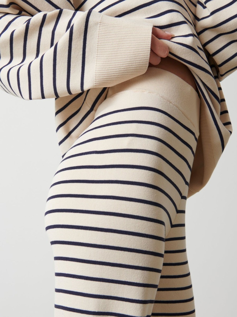 Clothing Pretty Lavish | Hayden Striped Trouser Cream And Navy