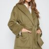 Clothing Pretty Lavish | Verona Wrap Coat Khaki