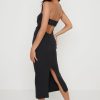 Clothing Pretty Lavish | Ari Cut Out Back Bandeau Dress Black