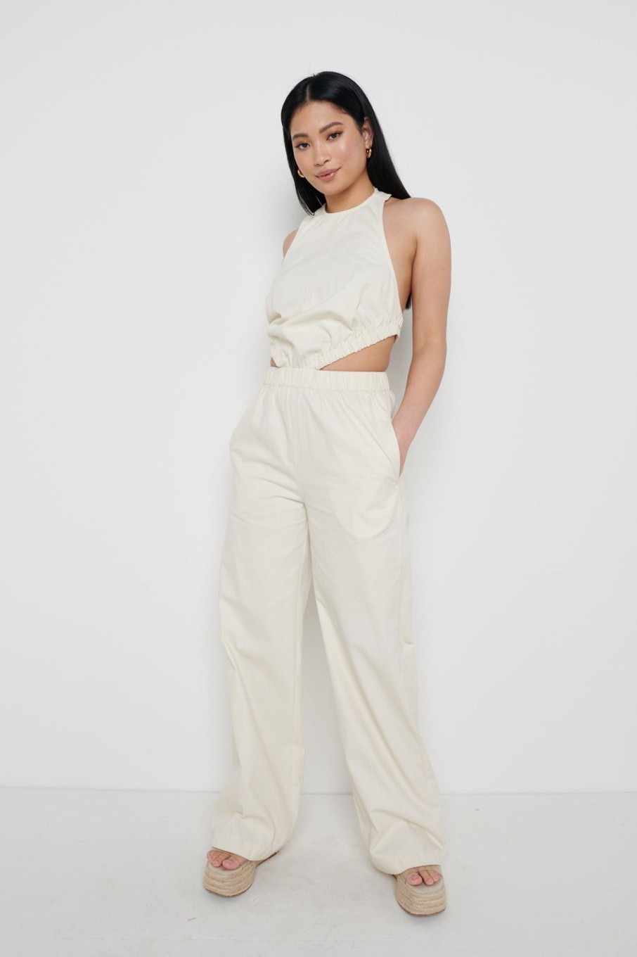 Clothing Pretty Lavish | Lexi Scrunch Backless Jumpsuit