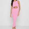 Clothing Pretty Lavish | Billie Cut Out Knit Dress Pink