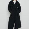 Clothing Pretty Lavish | Grayson Boucle Oversized Coat Black