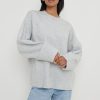 Clothing Pretty Lavish | Camille Oversized Borg Jumper Grey