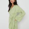 Clothing Pretty Lavish | Louis Tie Mini Dress Green