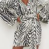 Clothing Pretty Lavish | Tessa Tie Printed Dress Zebra Abstract