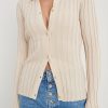 Clothing Pretty Lavish | Micah Ribbed Knit Button Shirt