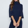 Clothing Pretty Lavish | Hayden Kimono Sleeve Jumper Navy