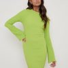 Clothing Pretty Lavish | Honour Shirred Mini Dress Green