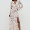 Clothing Pretty Lavish | Rochelle Shirred Waist Maxi Dress Dainty Floral