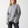 Clothing Pretty Lavish | Amory Grown Neck Knit Jumper Grey