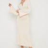 Clothing Pretty Lavish | Hayden Knit Midaxi Dress Cream