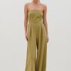 Clothing Pretty Lavish | Campbell Bandeau Jumpsuit Tarragon