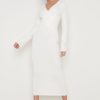 Clothing Pretty Lavish | Jacklin Wrap Midaxi Dress Cream