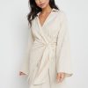 Clothing Pretty Lavish | Louis Tie Mini Dress Sand