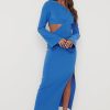 Clothing Pretty Lavish | Zariah Cut Out Midaxi Dress Blue