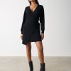 Clothing Pretty Lavish | Shelby Mini Plisse Knit Dress Black