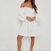 Clothing Pretty Lavish | Winnie Tier Smock Dress White