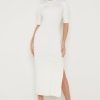 Clothing Pretty Lavish | Rosa Midaxi Knit Dress Cream