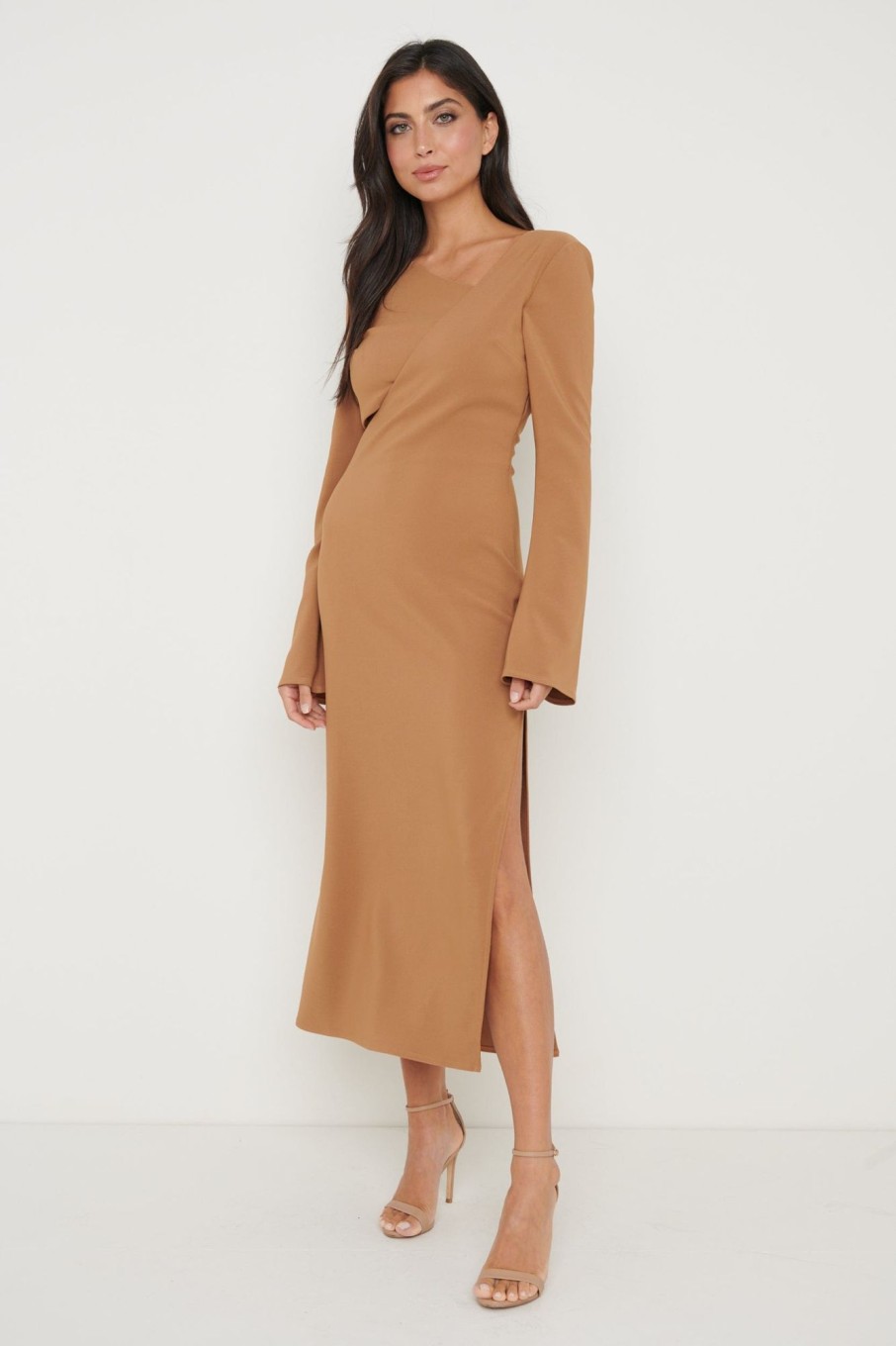 Clothing Pretty Lavish | Zariah Cut Out Midaxi Dress Ginger