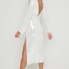 Clothing Pretty Lavish | Lucia Sequin Dress White