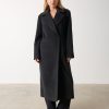 Clothing Pretty Lavish | Ezra Boxy Collared Coat Charcoal