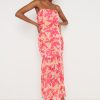 Clothing Pretty Lavish | Marlee Floaty Hem Midaxi Dress Pink Lily