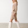 Clothing Pretty Lavish | Shelby Mini Plisse Knit Dress Beige