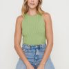 Clothing Pretty Lavish | Billie Twisted Cut Out Top Olive