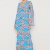 Clothing Pretty Lavish | Paige Ruffle Maxi Dress Blue Floral