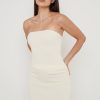 Clothing Pretty Lavish | Reese Bandeau Knit Top Cream