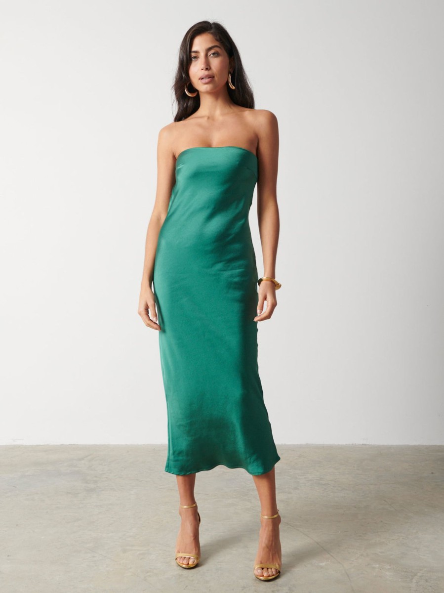 Clothing Pretty Lavish | Heather Bandeau Dress Emerald