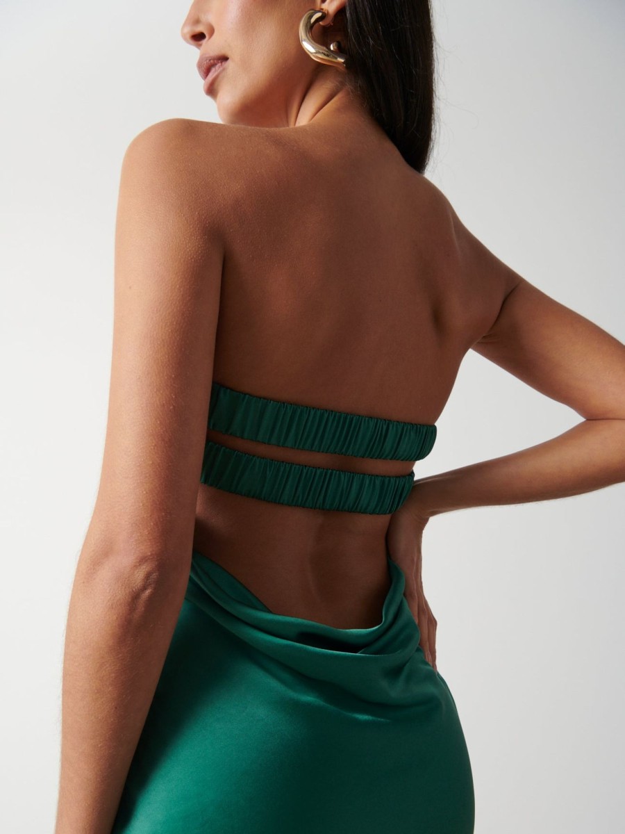 Clothing Pretty Lavish | Heather Bandeau Dress Emerald