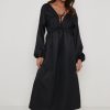 Clothing Pretty Lavish | Ottilie Tie Midaxi Dress Black