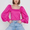 Clothing Pretty Lavish | Ruth Balloon Sleeve Blouse Pink