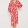 Clothing Pretty Lavish | Naya Midaxi Dress Pink And Red Floral