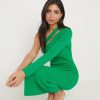 Clothing Pretty Lavish | Alayah One Shoulder Midaxi Knit Dress Green