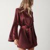 Clothing Pretty Lavish | Jayda Cowl Neck Dress Red