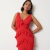 Clothing Pretty Lavish | Piper Ruffle Maxi Dress Red