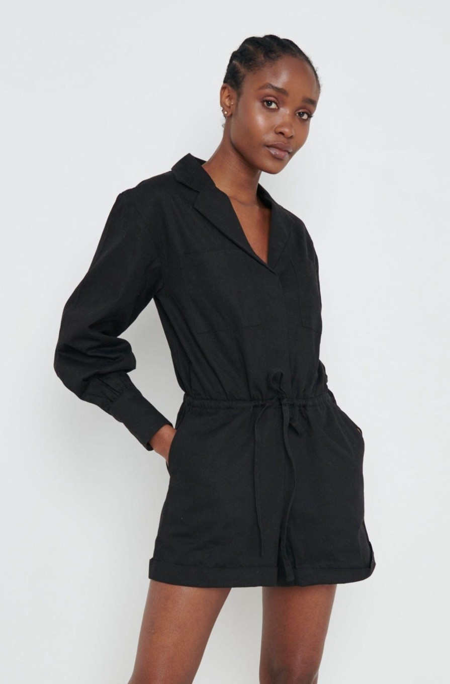 Clothing Pretty Lavish | Skyla Playsuit Black