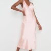 Clothing Pretty Lavish | Piper Midi Dress Peach