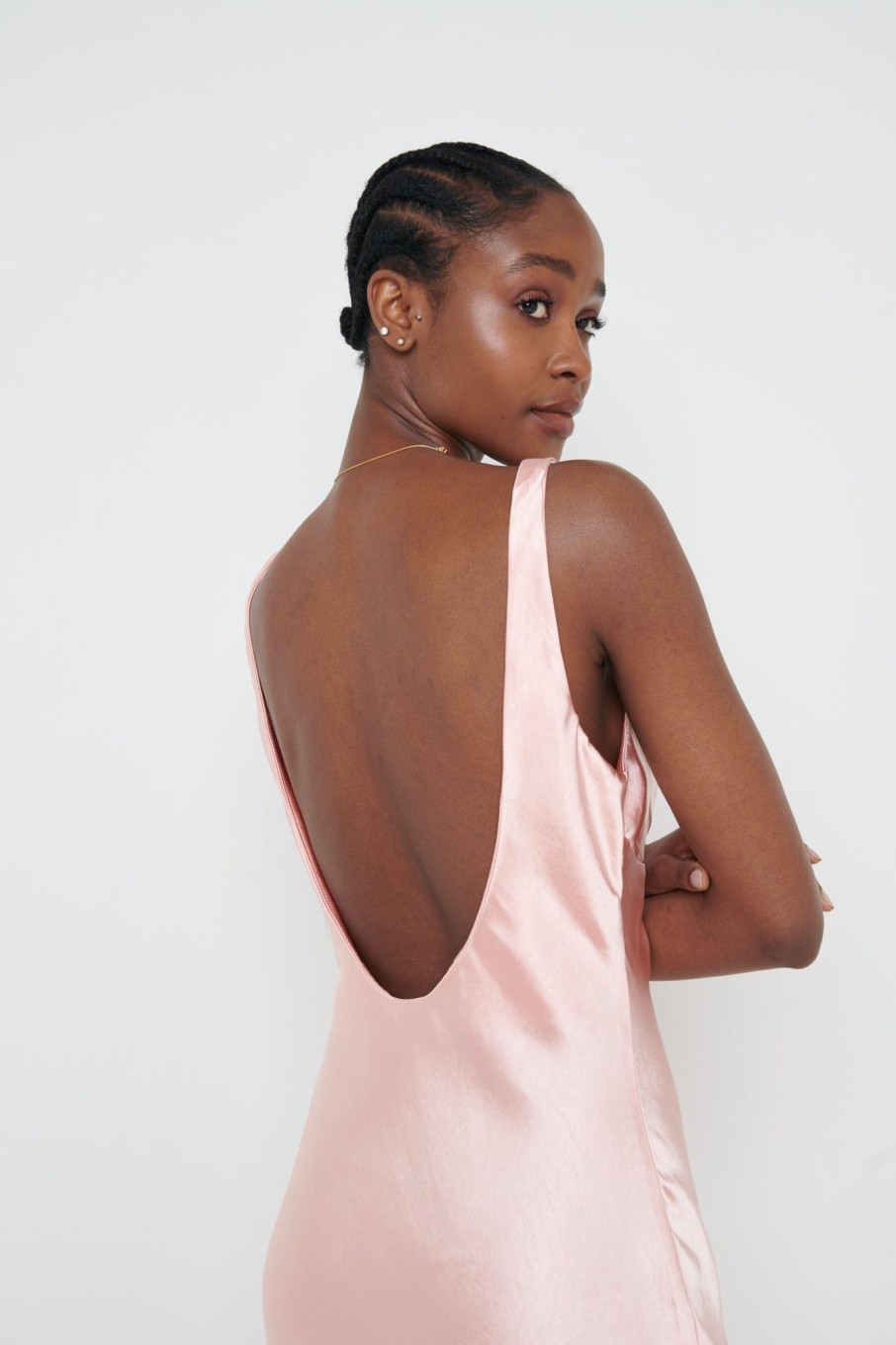 Clothing Pretty Lavish | Piper Midi Dress Peach