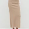 Clothing Pretty Lavish | Reese Midaxi Knit Skirt Beige