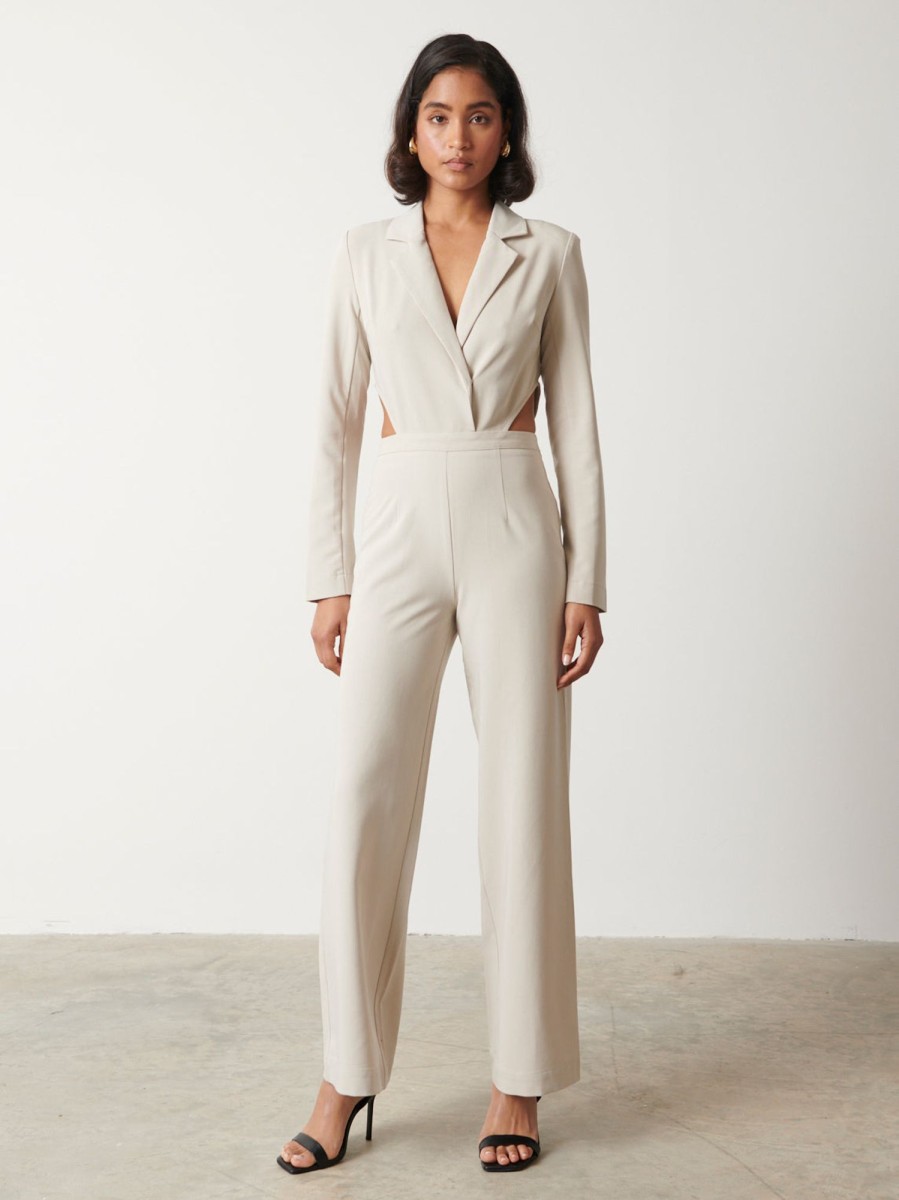 Clothing Pretty Lavish | Marni Cut Out Jumpsuit Stone