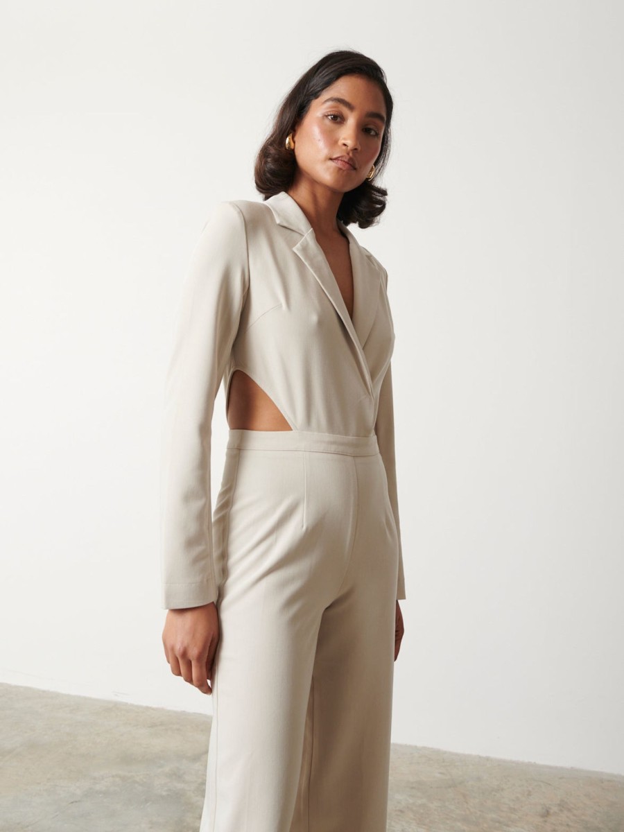 Clothing Pretty Lavish | Marni Cut Out Jumpsuit Stone