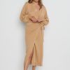 Clothing Pretty Lavish | Beau Wrap Midi Dress Camel