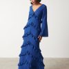 Clothing Pretty Lavish | Paige Ruffle Maxi Dress Blue